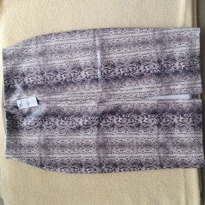 Snakeskin knee length skirt